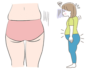 産後のお腹周り